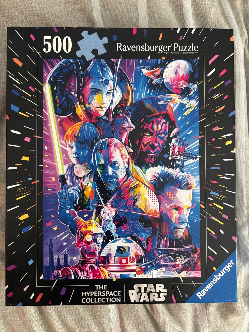 Ravensburger Star Wars Hyperspace 500-Piece Puzzle — Blue, Pink, Yellow, Red